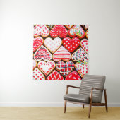 Hartvormige koekjes voor Valentijnsdag del Wandkleed (In situ)