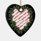 Hartvormige Krans Kerstfoto Lijst Keramisch Ornament (Rechts)