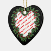 Hartvormige Krans Kerstfoto Lijst Keramisch Ornament (Links)