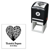 Hartvormige Levensboom, Vogels Paar Namen Datum Zelfinktende Stempel (In situ)