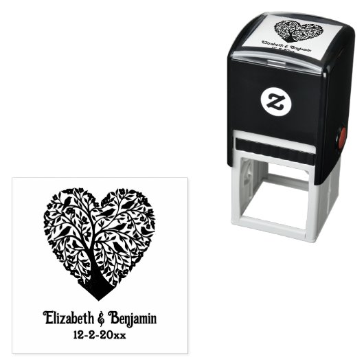 Hartvormige Levensboom, Vogels Paar Namen Datum Zelfinktende Stempel (In situ)