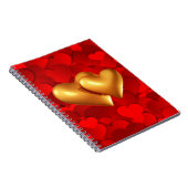 Hartvormige liefdessymbolen notitieboek (Rechterzijde)
