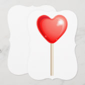 hartvormige lolly kaart (Voorkant / Achterkant)