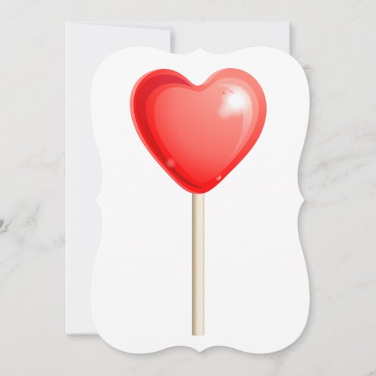 hartvormige lolly kaart (Voorkant)