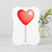 hartvormige lolly kaart (Staand voorkant)