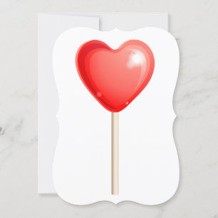 hartvormige lolly kaart