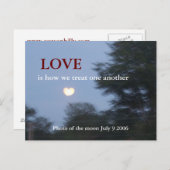 hartvormige maankaart briefkaart (Voorkant / Achterkant)