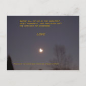 Hartvormige maankaart briefkaart (Voorkant)