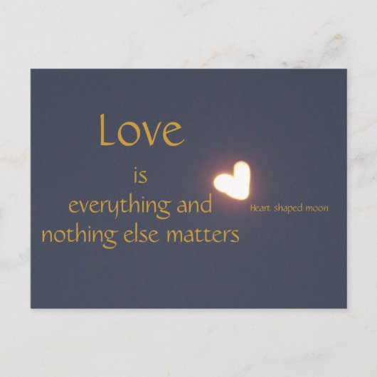 hartvormige maankaart briefkaart (Voorkant)