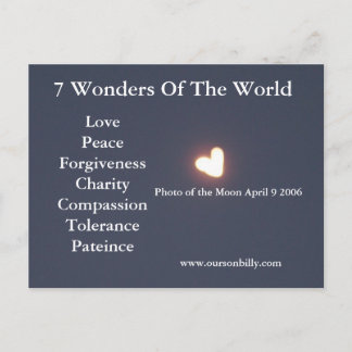 Hartvormige maanpostkaart briefkaart