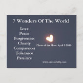 Hartvormige maanpostkaart briefkaart (Voorkant)