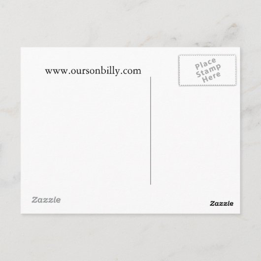 Hartvormige maanpostkaart briefkaart (Achterkant)