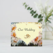 HARTVORMIGE MARGELOVEN bruiloft Kaart (Staand voorkant)