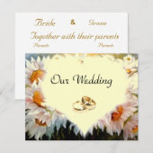 HARTVORMIGE MARGELOVEN bruiloft Kaart (Voorkant / Achterkant)