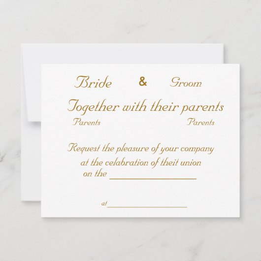 HARTVORMIGE MARGRIETEN bruiloft Kaart (Achterkant)