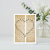 Hartvormige Muzieknoten Briefkaart (Staand voorkant)