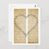 Hartvormige Muzieknoten Briefkaart (Voorkant / Achterkant)