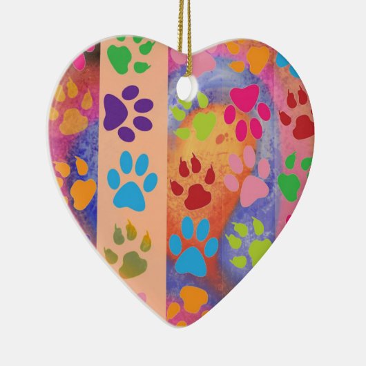 Hartvormige ornament met pootafdrukken (Rechts)