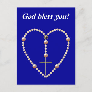 Hartvormige pijnhars Rosary Briefkaart