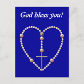 Hartvormige pijnhars Rosary Briefkaart (Voorkant)