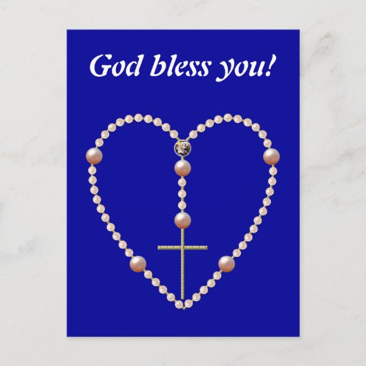 Hartvormige pijnhars Rosary Briefkaart (Voorkant)