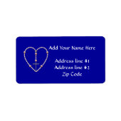 Hartvormige pijnhars Rosary Etiket (Voorkant)