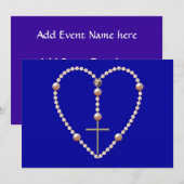 Hartvormige pijnhars Rosary Kaart (Voorkant / Achterkant)