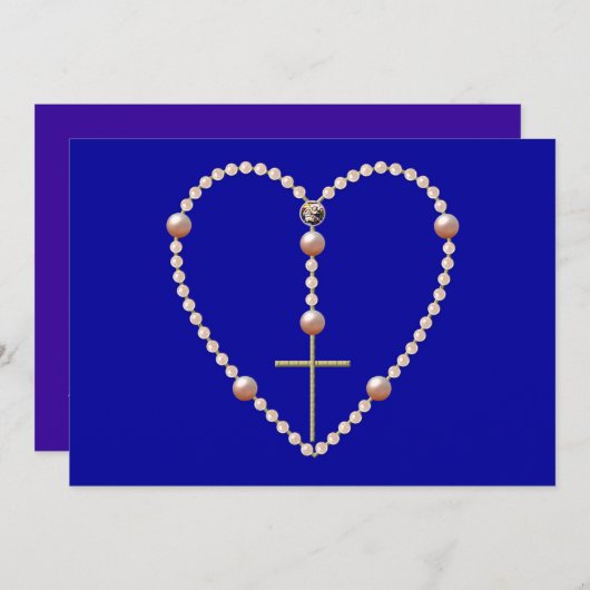 Hartvormige pijnhars Rosary Kaart (Voorkant / Achterkant)