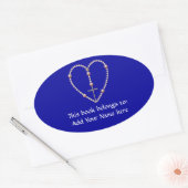 Hartvormige pijnhars Rosary Ovale Sticker (Envelop)