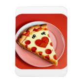 Hartvormige Pizza Slice Koelkast Magnet Magneet (Verticaal)