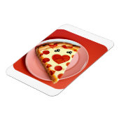 Hartvormige Pizza Slice Koelkast Magnet Magneet (Linkerzijde)