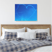 Hartvormige plattegronden uitzicht canvas print (Insitu (Slaapkamer))