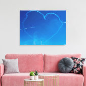 Hartvormige plattegronden uitzicht canvas print (Insitu (Woonkamer))