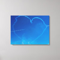 Hartvormige plattegronden uitzicht canvas print