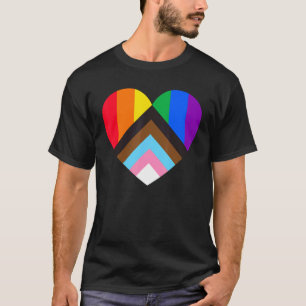 Hartvormige Pride Vlag Regenboog LGBTQ Pride Maand T-shirt
