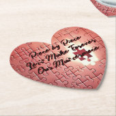 Hartvormige Puzzel Onderzetter (Gekanteld)