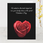 Hartvormige rode rozen Valentijns- Kaart (Gele Bloem)