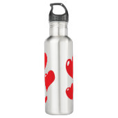 Hartvormige roestvrijstalen waterfles (Achterkant)