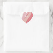 Hartvormige roze waterverf  hart sticker (Tas)