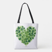 Hartvormige shamrock Canvas tas (Achterkant)