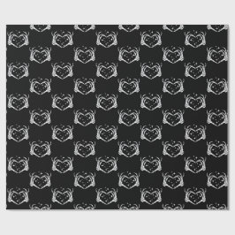 Hartvormige skelet handen hart trouwen  cadeaupapier