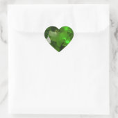 Hartvormige smaragd hart sticker (Tas)
