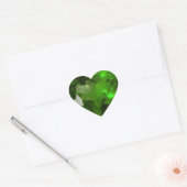 Hartvormige smaragd hart sticker (Envelop)