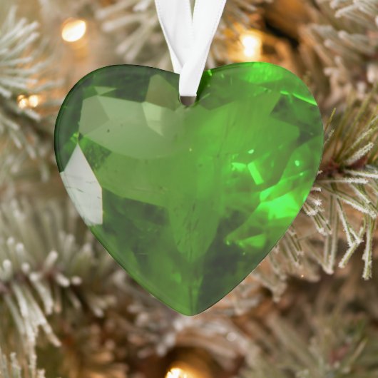 Hartvormige Smaragd Ornament (Boom)