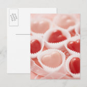 Hartvormige snoepjes briefkaart (Voorkant / Achterkant)