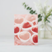 Hartvormige snoepjes briefkaart (Staand voorkant)