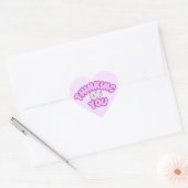 Hartvormige sticker 'Denk aan jou' (Envelop)