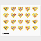 HARTVORMIGE STICKER MET CUPIDE  (Vel)