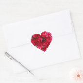 Hartvormige sticker roze bloemen (Envelop)