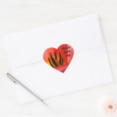 HARTvormige stickers Envelopezegels Rood (Envelop)
